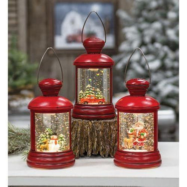 Musical Spinning Holiday Scene Water Globe, Set of 3 - The Fox Decor